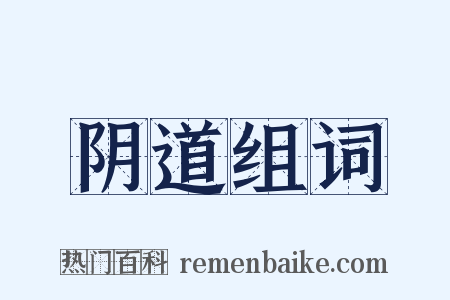 阴道组词是什么意思的图片